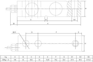 Célula de carga Double Ended Shear BEAM BERMAM- BTBI Célula de carga Double Ended Shear BEAM BERMAM- BTBI